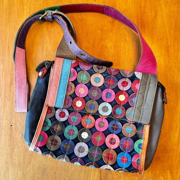 Colorful Crossbody, Amerileather Bag, Leather Purse - Picture 1 of 14